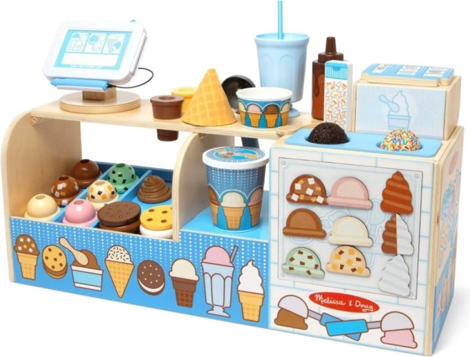 Mega Eisdiele - Holzspielset für das Spielen eines Eisladen