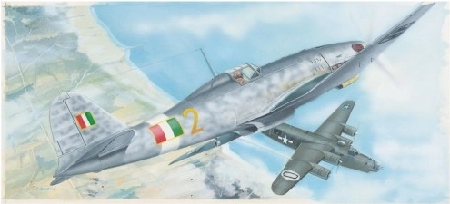 Plastikmodell Flugzeug Fiat G.55 1:48