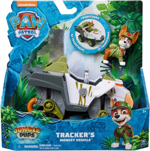 paw patrol: trackers dschungel-fahrzeug – transformierbares auto mit abschussvorrichtung