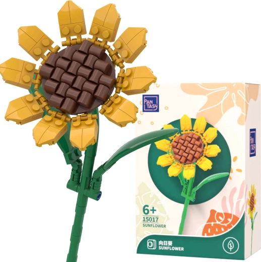 Pantasy Baustein-Set Sonnenblume 10 cm, 115 Teile