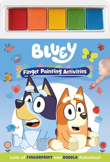Fingerabdruck Bluey – kreatives Stempelbuch