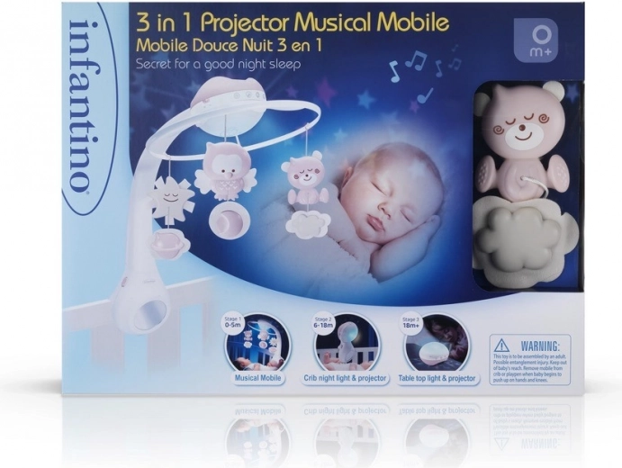 Musik-Mobile 3in1 INFANTINO – Puderrosa