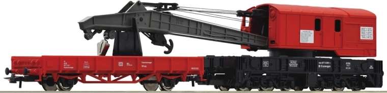 Roco Kranwagen mit Schutzwagen DB AG, H0
