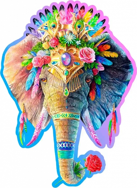 Holz-Puzzle Eleganter Elefant von WOODEN CITY, 250 Teile