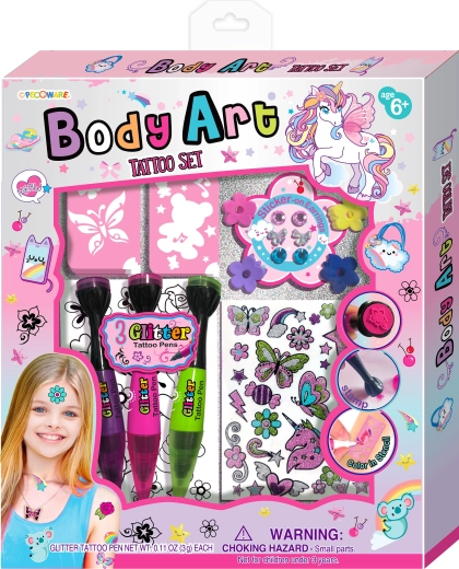 Kreativset für Body Art und temporäre Tattoos für Kinder