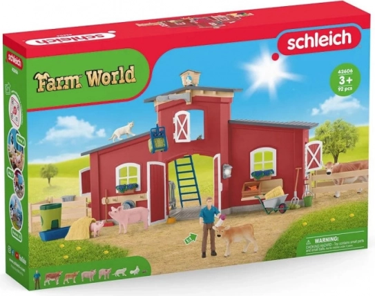Große Scheunenset mit Tieren und Zubehör Farm World