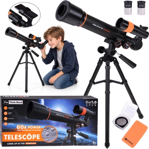 Kinder-Astronomieteleskop mit Metallstativ