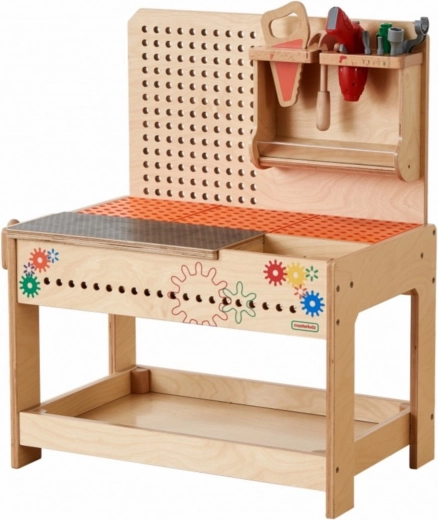 Montessori-STEM-Werkbank aus Holz mit Werkzeugen von Masterkidz