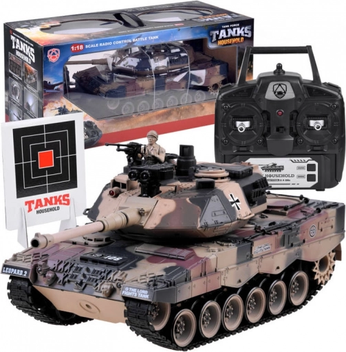 großer RC-Panzer Leopard 2 1:18 mit Schussfunktion