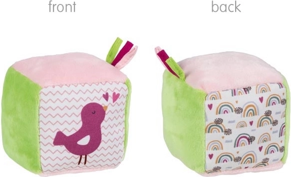 Goki textile motorische Würfel Vogel/Regenbogen