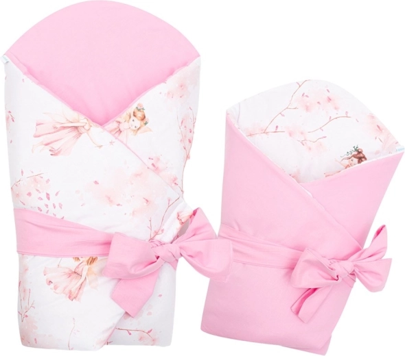 Beidseitige Babywickeldecke NEW BABY Feen 80 × 80 cm
