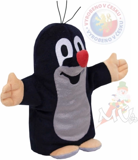 Moravská ústředna sprechende Plüsch-Handpuppe Maulwurf (Krteček) 20 cm - 1 Stück