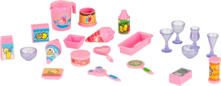 Reichhaltiges Zubehör für das Eisdielen-Rollenspiel
