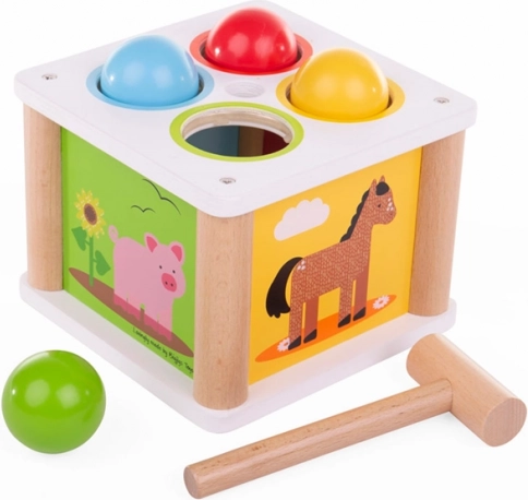 Bigjigs Baby Holzklopfbänkchen Bauernhof