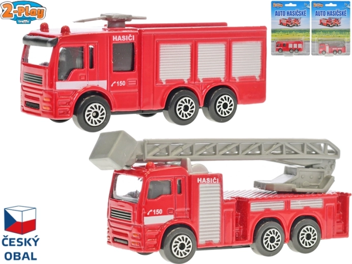 Metallmodell Feuerwehrauto 8 cm – 2-Play Traffic