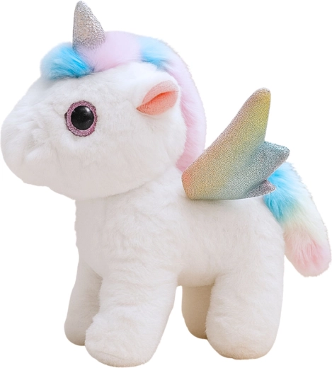 Magischer Look mit Regenbogenflügeln