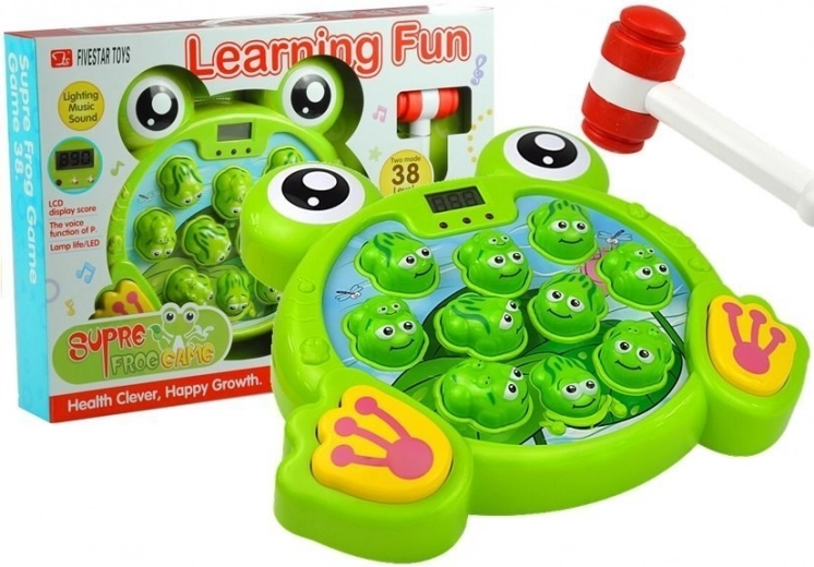 Leuchtende Frösche mit Hammer Arcade-Spiel