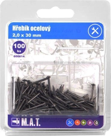 Stahlnägel 30 × 2,0 mm, 100 Stk.