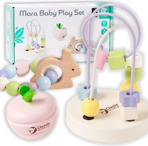 Pastellfarbenes Set motivierender Babyspielzeuge Classic World