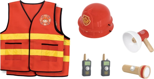 VIGA Kinder Feuerwehrset mit Kostüm und Zubehör
