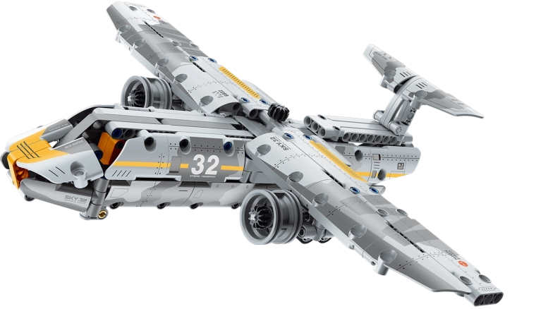 Detailliertes Modell eines Militärflugzeugs