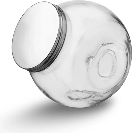 Glasdose mit Edelstahl-Schraubdeckel 0,5 l