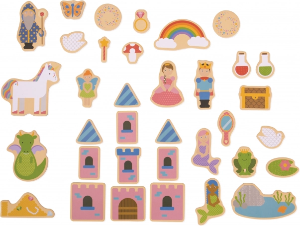 Bigjigs Toys märchenhafte Holzmagnete – Set mit 35 Stück