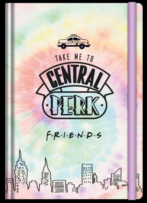 Liniertes Notizbuch A5 FRIENDS Tie-Dye, Hardcover