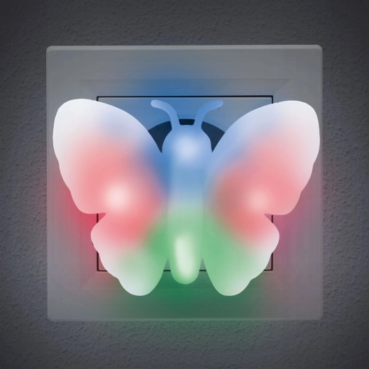 Buntes LED-Nachtlicht in Schmetterlingsform