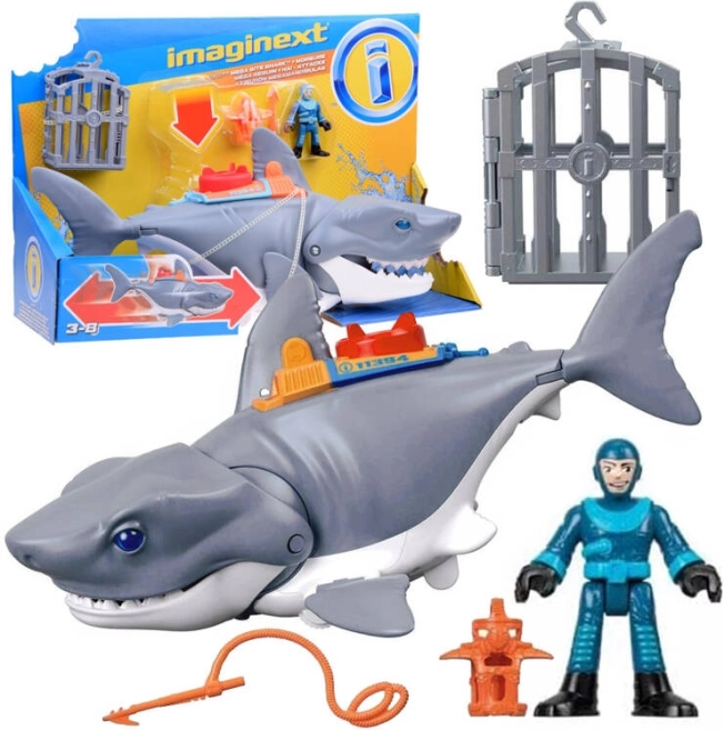 Mega Angriff Hai Imaginext mit beweglichem Kiefer