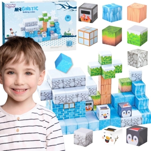 Woopie Magnetisches Konstruktionsspielzeug Winterwelt der Bausteine