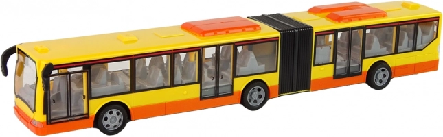 Ferngesteuerter Gelenkstadtbus in orange