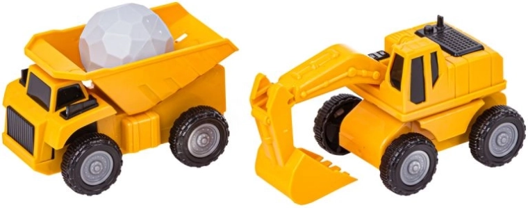 Baufahrzeuge mit beweglichen Teilen
