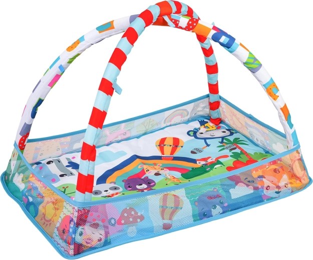 3-in-1: Matte, Laufstall und Trockenspielbecken