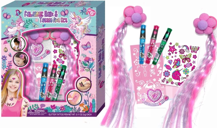 Tattoo-Studio mit Zöpfen für Kinder