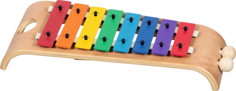 Holz-Kinderxylophon mit farbigen Klangplatten – 1 Stück