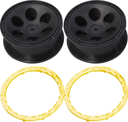 Set gelber Lightray-Felgen für Modelle im Maßstab 1:10