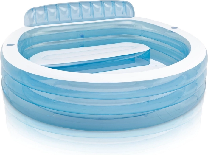 Aufblasbarer Familienpool mit Sitzbank 229 × 218 × 79 cm INTEX