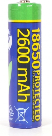 Li-Ion-Akku 18650 3,7 V 2600 mAh mit Schutz
