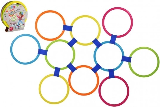 Teddies bunte Sprungringe mit Verbindern, Set mit 10 Stück