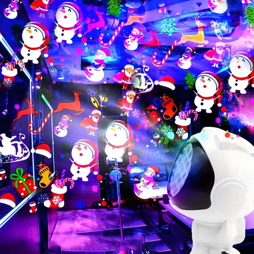 Weihnachtsprojektion mit 16 Motiven