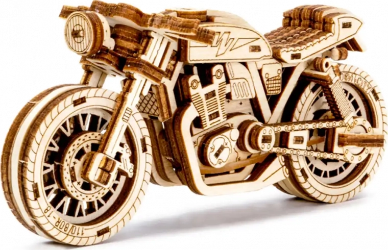 Holzpuzzle 3D Motorrad Café Racer – WOODEN CITY (85 Teile)