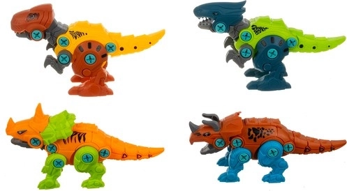 Vier Dinosaurier zum Zusammenbauen