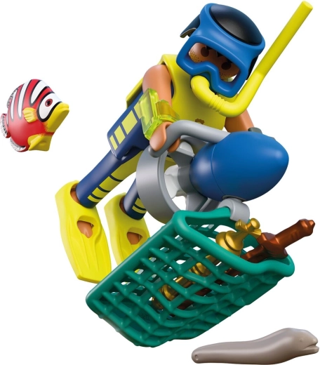 Ausrüstung zum Tauchen und Sammeln von Schätzen