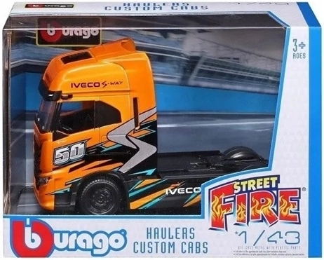 Sammlermodell des Feuerwehrfahrzeugs BBU Iveco Fire Haulers Custom Cabs im Maßstab 1:43