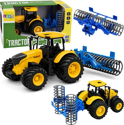 Kinder-Bauerntraktor mit Grubberwalze 1:24 mit Licht und Sound