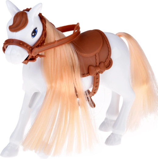 Pferd mit Sattel und Trense