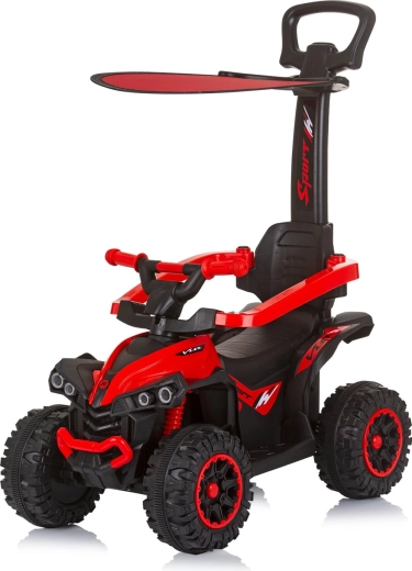 chipolino laufrad mit schiebestange und dach atv red