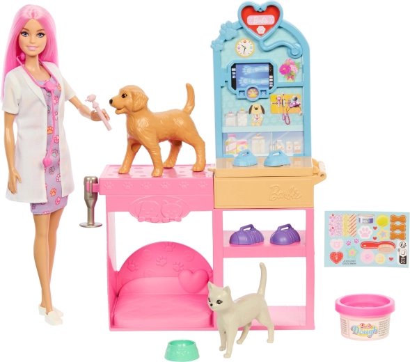 Barbie als Tierärztin und zwei Haustiere