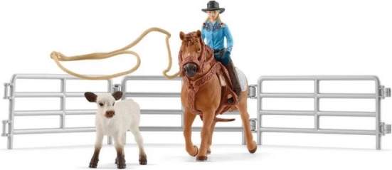 Cowgirl mit Lasso Farm World Set
